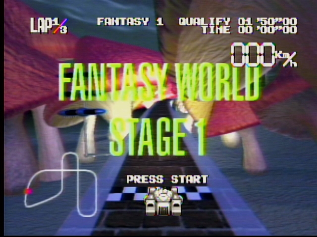 Rocket Coaster, Type 1, Fantasy Map, Press Start screen