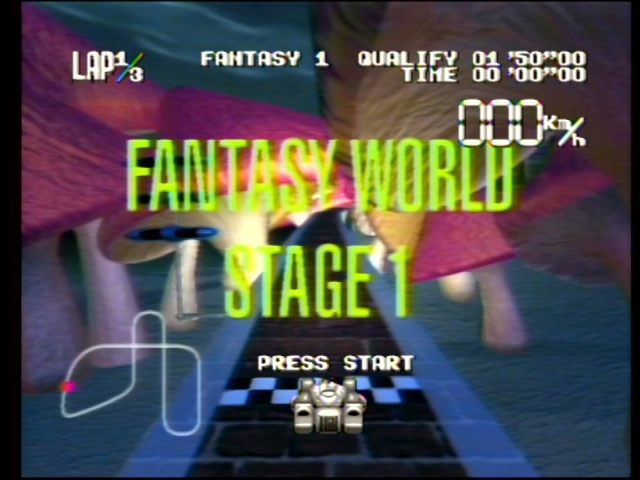 Rocket Coaster, Type 1, Fantasy Map, Press Start screen