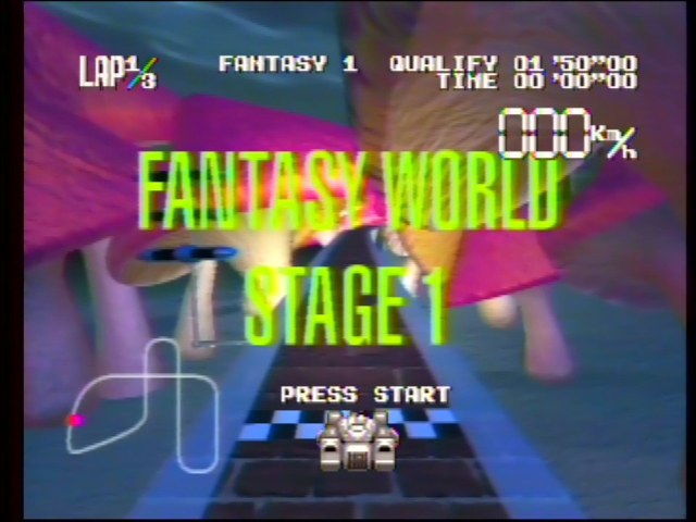 Rocket Coaster, Type 1, Fantasy Map, Press Start screen