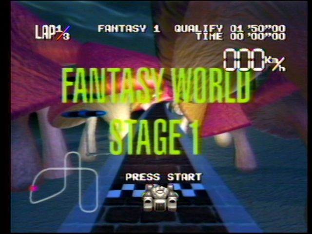 Rocket Coaster, Type 1, Fantasy Map, Press Start screen