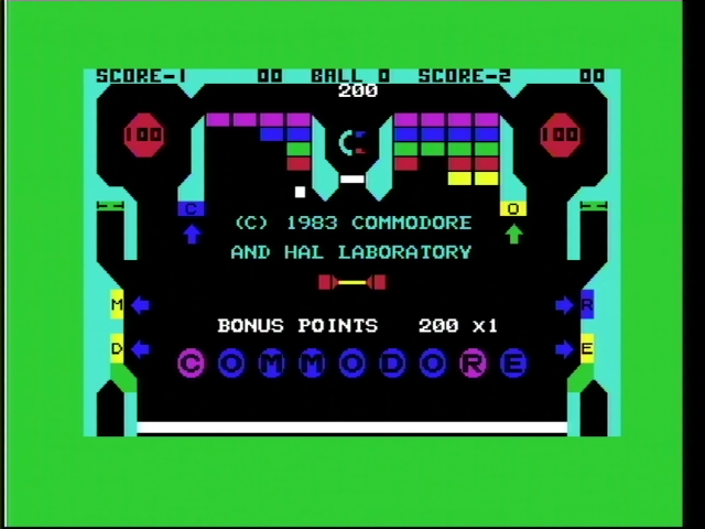 Commodore 64 gameplay in Pinball Spectacular