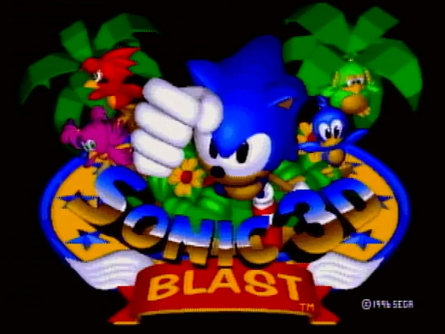 Sonic 3D Blast title screen in composite