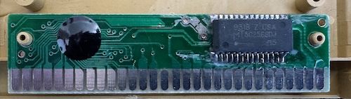 Cart PCB, with an epoxy blob and one chip
