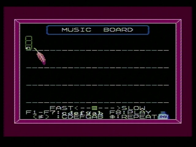 MUSIC BOARD on a purple screen