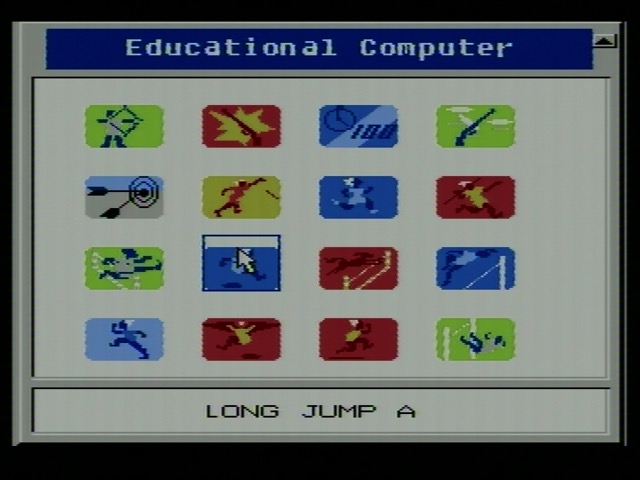 The Windows-inspired menu, showing a full screen of events