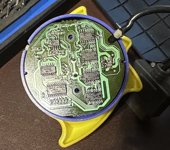 The chips on the circuit board