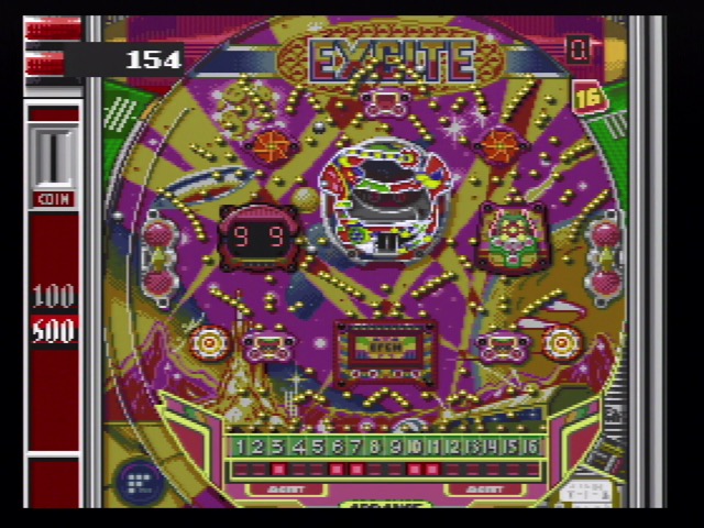 Hissatsu Pachinko Collection 2 gameplay in Excite. It's got many different holes at the bottom of the screen rather than the usual one. Is that exciting to you?
