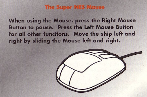 From the Arkanoid manual: When using the Mouse, press the Right Mouse Button to pause. Press the Left Mouse Button for all other functions. Move the ship left and right by sliding the Mouse left and right.
