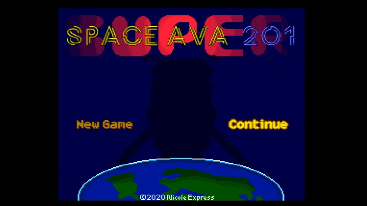 Space Ava 201 title screen, Framemeister