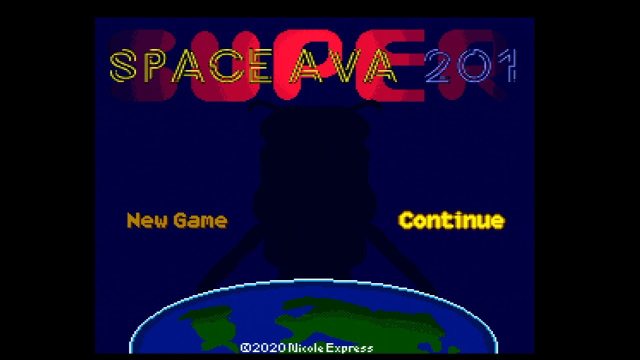 Space Ava 201 title screen, GBS Control