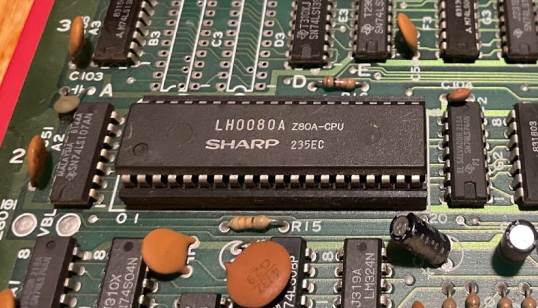 A Sharp Z80A CPU