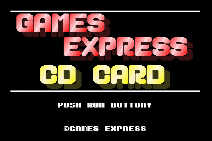 The Games Express CD BIOS displayed on the PC Engine Duo R