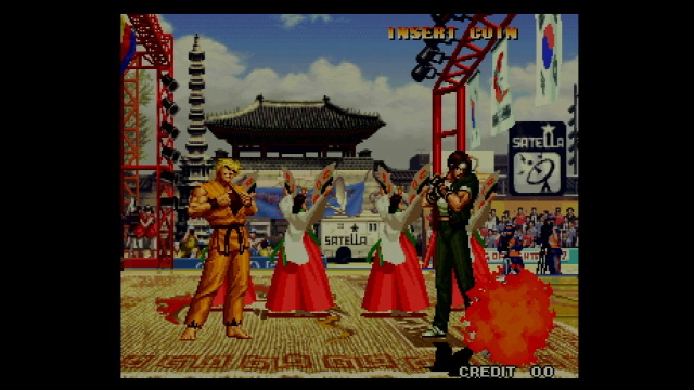 King of Fighters '97 running on the pirate system