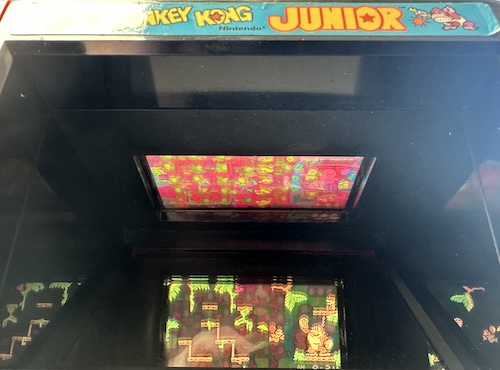 fun fact: donkey kong junior Angle showing lit up color shet