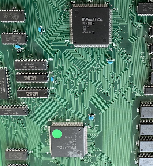 Video section, with two large Fuuki chips
