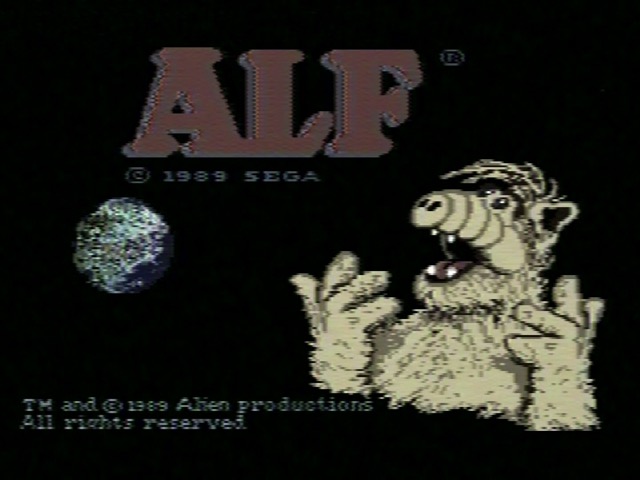 The title screen of Alf.
