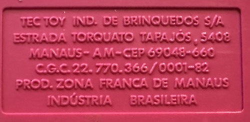 TecToy address on the back of the console
