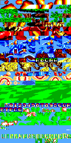 Space Harrier vram. It's primarily tiles with a small area at the bottom