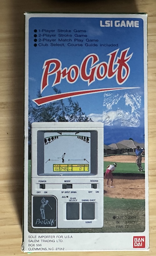 Amateurs like Nicole go home Pro Golf by Bandai.