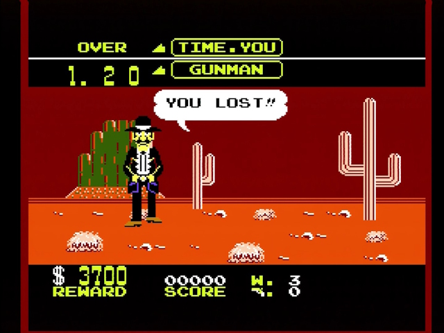 Wild Gunman loss screen