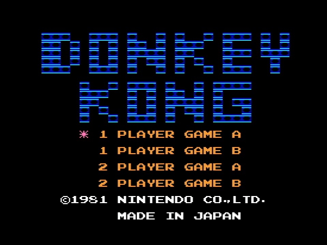 Donkey Kong title screen