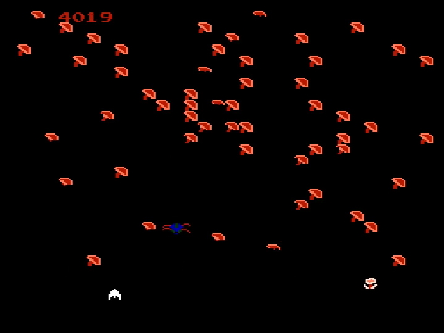 Millipede Namco gameplay. The game takes up the whole screen