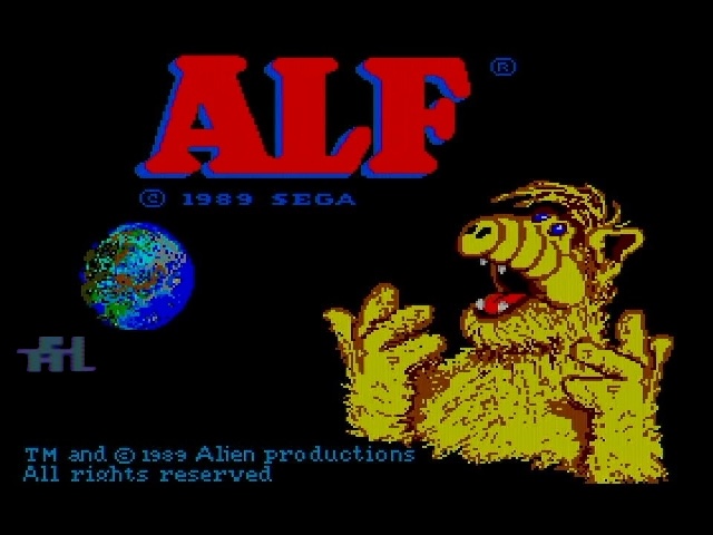 Alf title screen with the Odyssey Hockey player on the left side