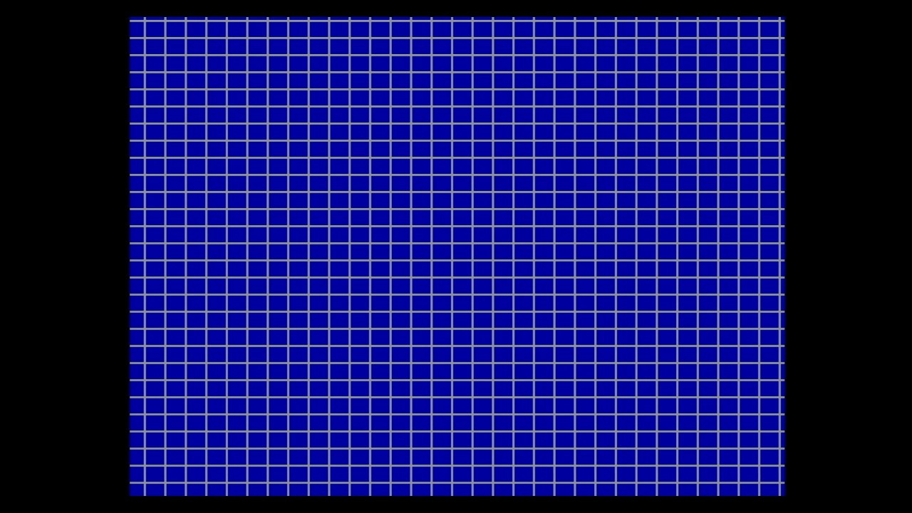 White grid on blue