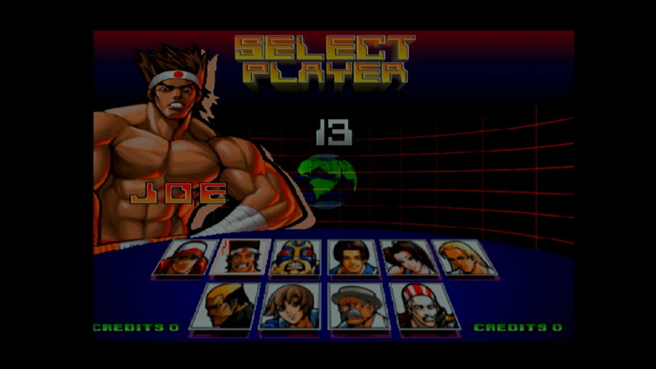 Character select screen