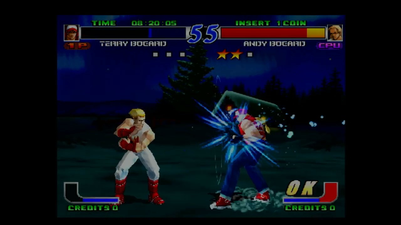 Terry Bogard being attacked, frame 1