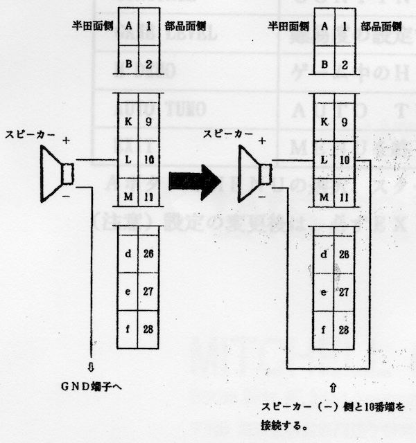 getting my money's worth out of this scan Two potential pinouts of a speaker: either grounding one side, or hooking it across the PCB