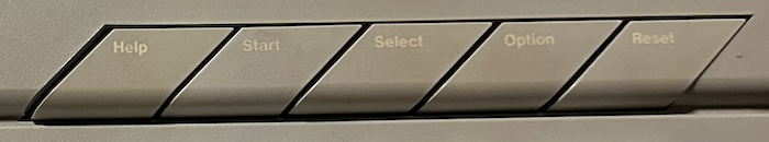 Row of option keys, slightly inconsistent