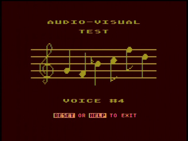Atari self-test showing a fourth music voice