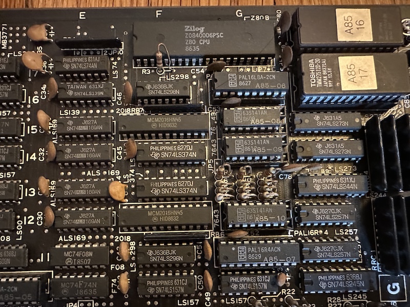 The Taito CPU area