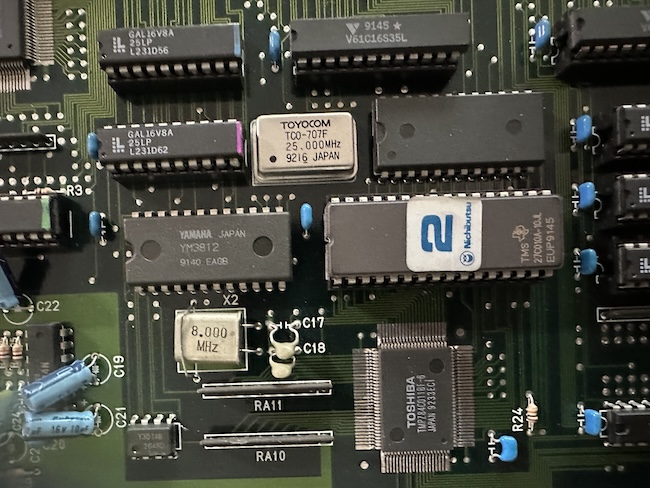 A bunch of chips, including a YM3812