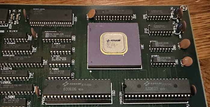 A large chip with many pins