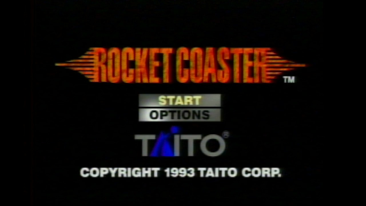 Rocket Coaster title screen, with sharp interpolation
