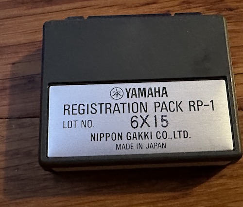 Yamaha Registration Pack 1 (RP-1) cartridge
