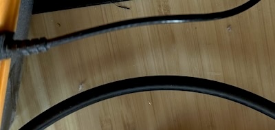 i have calipers somewhere but I don't feel like going looking for them two cables, one thicker than the other