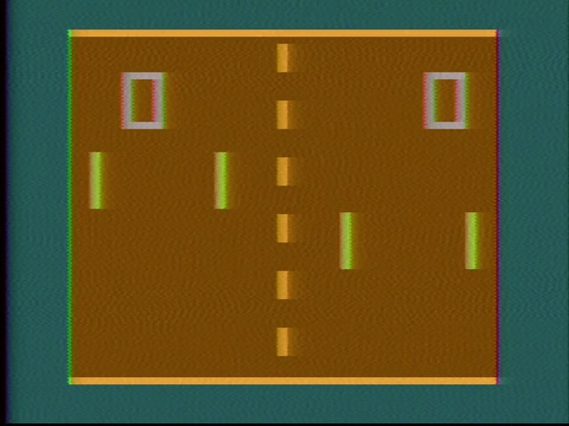 This mode isn't very fun to play in doubles, actually-- and even less fun as one person Color TV game 6 gameplay, with noise