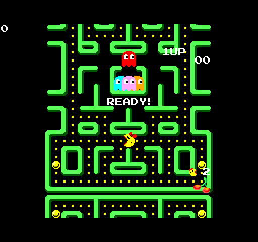 Ms. Pac Man's lime green level