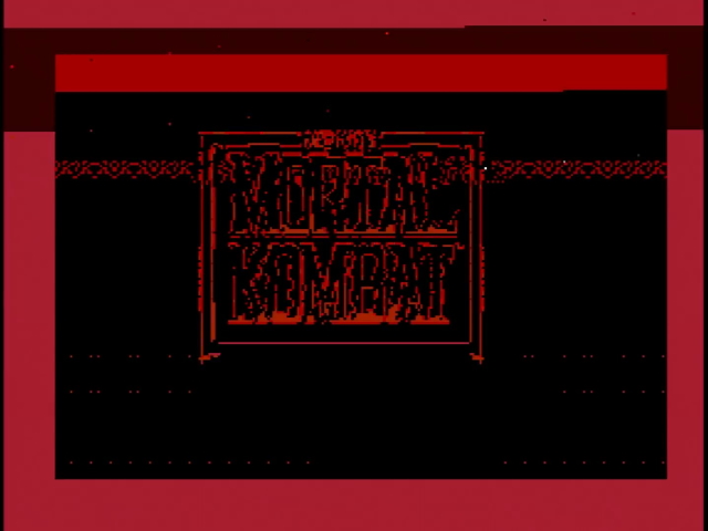 Mortal Kombat logo with colors out of place and too dark