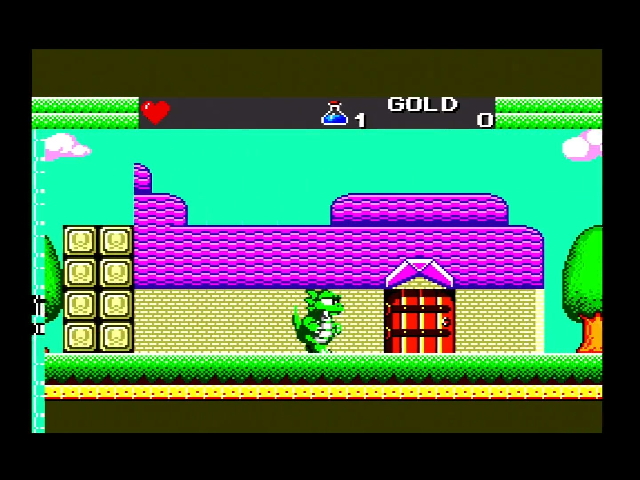 Wonder Boy 3 for the game gear, showing the moved loading seam in a different area