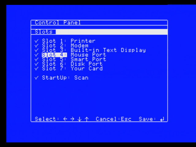 Apple IIgs control panel