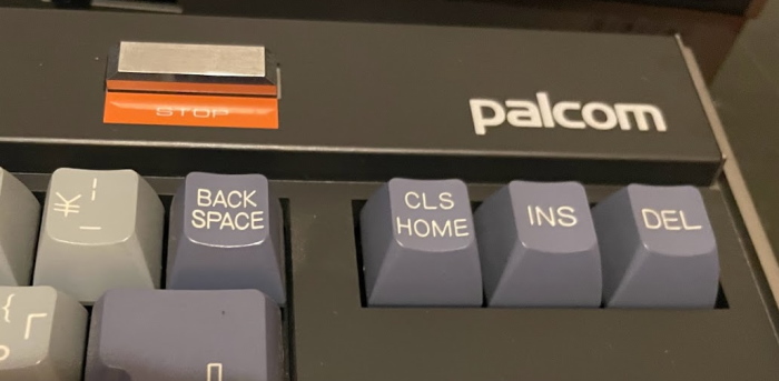 Palcom logo on the Pioneer PX-V7 keyboard