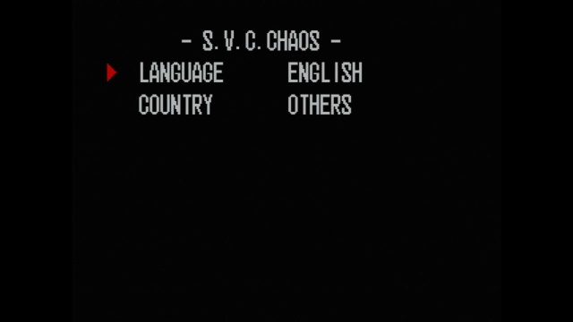 SvC Chaos BIOS menu