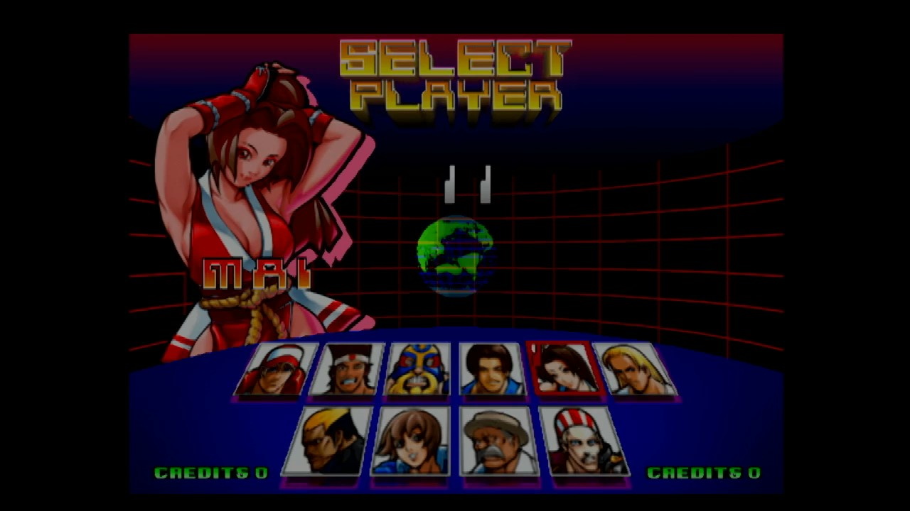 Fatal Fury: Wild Ambition character select showing ten characters