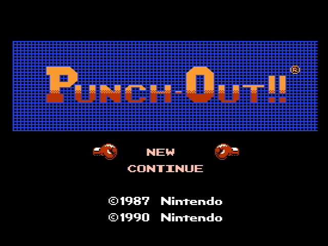 Punch-Out Title screen