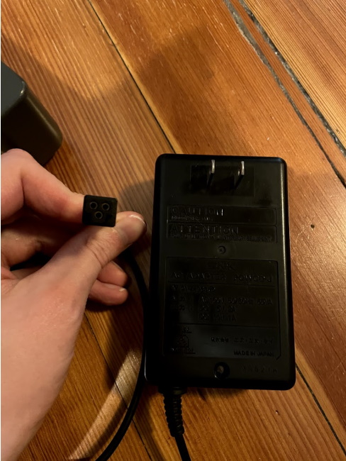 the Neo Geo CD power supply and plug