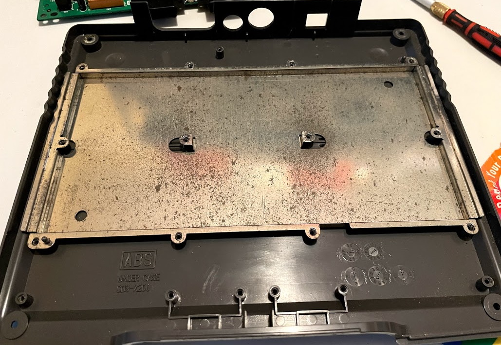 RF shield and the bottom plastic of the CDZ